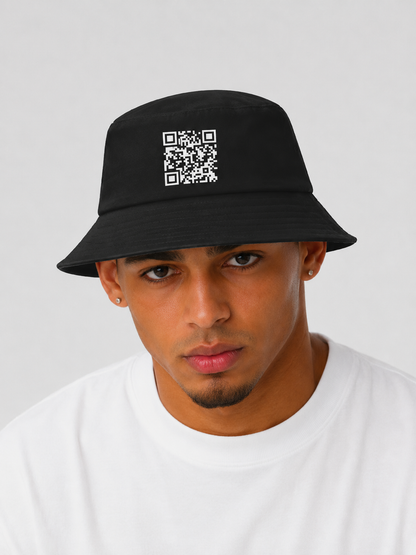 black old school bucket hat